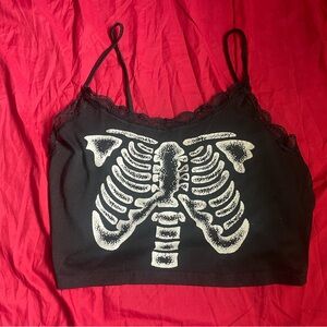 Skeleton mini croptop